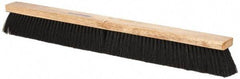 PRO-SOURCE - 30" General Purpose Horsehair Blend Push Broom - 3" Bristle Length, Wood Block, Threaded Handle Connection, Handle Sold Separately - Americas Industrial Supply