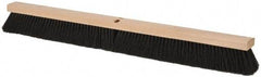 PRO-SOURCE - 36" General Purpose Horsehair Blend Push Broom - 3" Bristle Length, Wood Block, Threaded Handle Connection, Handle Sold Separately - Americas Industrial Supply