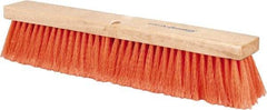 PRO-SOURCE - 18" General Purpose Polypropylene Push Broom - 3" Bristle Length, Wood Block, Threaded Handle Connection, Handle Sold Separately - Americas Industrial Supply