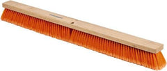 PRO-SOURCE - 36" General Purpose Polypropylene Push Broom - 3" Bristle Length, Wood Block, Threaded Handle Connection, Handle Sold Separately - Americas Industrial Supply