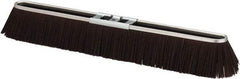 PRO-SOURCE - 24" Rough Surface Polypropylene Push Broom - 3" Bristle Length, Metal Block, Bolt-On Handle Connection - Americas Industrial Supply