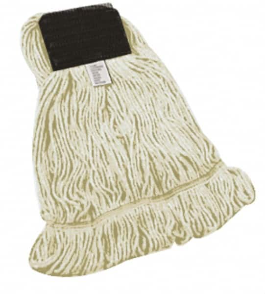 PRO-SOURCE - 5" Green Head Band, X-Small Blended Fiber Loop End Mop Head - 4 Ply, Clamp Jaw Connection, Use for General Purpose - Americas Industrial Supply