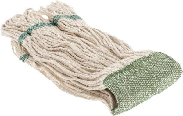 PRO-SOURCE - 5" Green Head Band, Small Cotton Loop End Mop Head - 4 Ply, Clamp Jaw Connection, Use for General Purpose - Americas Industrial Supply
