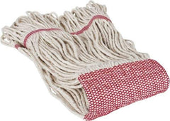 PRO-SOURCE - 5" Red Head Band, Medium Cotton Loop End Mop Head - 4 Ply, Clamp Jaw Connection, Use for General Purpose - Americas Industrial Supply