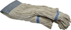 PRO-SOURCE - 5" Blue Head Band, Large Cotton Loop End Mop Head - 4 Ply, Clamp Jaw Connection, Use for Finishing - Americas Industrial Supply