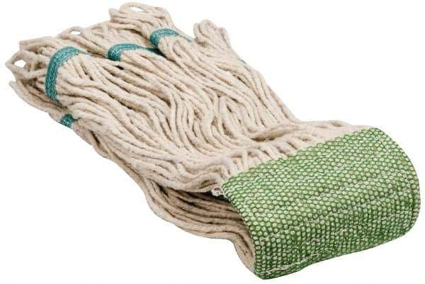 PRO-SOURCE - 5" Green Head Band, Large Cotton Loop End Mop Head - 4 Ply, Clamp Jaw Connection, Use for Finishing - Americas Industrial Supply
