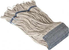 PRO-SOURCE - 5" Blue Head Band, X-Large Cotton Loop End Mop Head - 4 Ply, Clamp Jaw Connection, Use for Finishing - Americas Industrial Supply