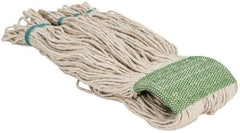 PRO-SOURCE - 5" Green Head Band, X-Large Cotton Loop End Mop Head - 4 Ply, Clamp Jaw Connection, Use for Finishing - Americas Industrial Supply