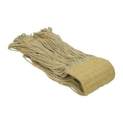 PRO-SOURCE - 5" White Head Band, Medium Rayon Loop End Mop Head - 4 Ply, Clamp Jaw Connection, Use for Finishing - Americas Industrial Supply