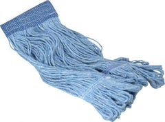 PRO-SOURCE - 5" White Head Band, Large Blended Fiber Loop End Mop Head - 4 Ply, Use with Clamp or Spring Grip-Style Handles (Sold Separately) - Americas Industrial Supply