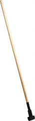 PRO-SOURCE - 54" Wood Clamp Jaw Mop Handle - 1-1/8" Handle Diam, Polypropylene Connector, Use with Wet Mops - Americas Industrial Supply