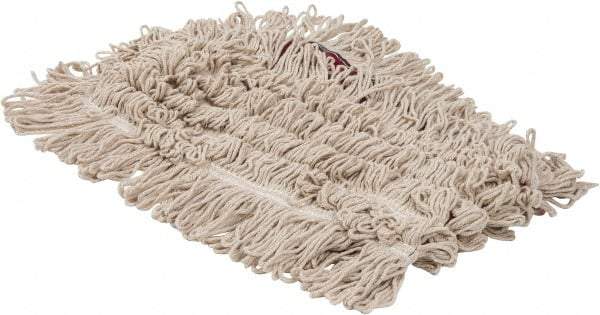 PRO-SOURCE - 36" Long x 5" Wide Yarn Blend Dust Mop Head - Snap-On, Red, Looped Head, Launderable - Americas Industrial Supply