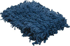PRO-SOURCE - 36" Long x 5" Wide Yarn Blend Dust Mop Head - Snap-On, Blue, Looped Head - Americas Industrial Supply