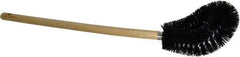 Made in USA - 21" OAL Toilet Bowl Brush - Plastic Bristles, 15" Wood Handle, Black - Americas Industrial Supply
