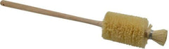 Made in USA - 21" OAL Toilet Bowl Brush - Tampico Bristles, 12" Wood Handle, White - Americas Industrial Supply