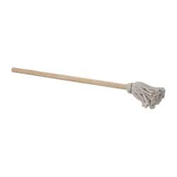 Made in USA - 21" OAL Toilet Bowl Brush - Cotton Bristles, 12" Wood Handle, Light Gray - Americas Industrial Supply