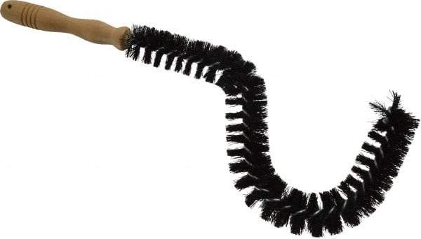 Made in USA - Synthetic Food Service Brush - 6" x 1-1/4" Long x 1-1/4" Wide Head, 6" OAL, Black, Wood Block - Americas Industrial Supply