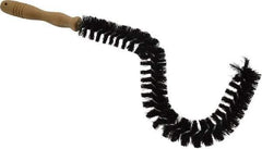 Made in USA - Synthetic Food Service Brush - 6" x 1-1/4" Long x 1-1/4" Wide Head, 6" OAL, Black, Wood Block - Americas Industrial Supply