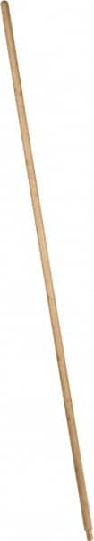 PRO-SOURCE - 48 x 7/8" Wood Handle for Push Brooms - Threaded Connection, Tan - Americas Industrial Supply