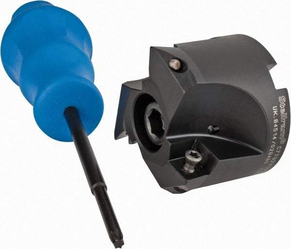 Kennametal - 2" Cut Diam, 0.098" Max Depth, 3/4" Arbor Hole, 3 Inserts, XD 12 Insert Style, Indexable Copy Face Mill - C7792VXD12-A2.00Z03R Cutter Style, 1.574" High, Through Coolant, Series 7792 - Americas Industrial Supply