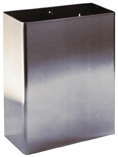 Made in USA - 7 Gal Rectangle Paper Towel Waste Receptacle - Stainless Steel, 17.0000" High x 6-1/2" Wide - Americas Industrial Supply