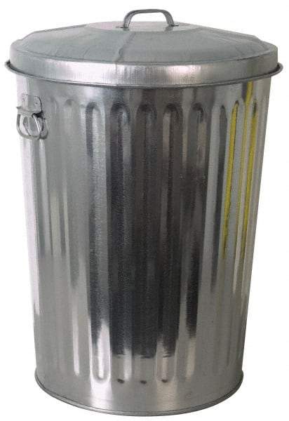 PRO-SOURCE - Galvanized Metal Pail with Lid - Galvanized Metal, 23-1/2" High - Americas Industrial Supply