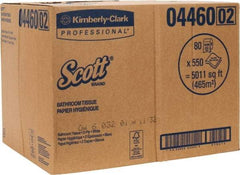 Scott - 4" Sheet Width, Standard Roll Toilet Tissue - 506 Sheets per Roll, 2 Ply, White, Recycled Fiber - Americas Industrial Supply