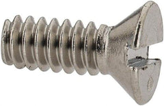 Value Collection - #6-32 UNC, 3/8" OAL Slotted Drive Machine Screw - Flat Head, Grade 316 Stainless Steel, Uncoated, Without Washer - Americas Industrial Supply
