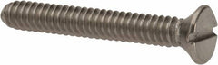 Value Collection - #6-32 UNC, 1" OAL Slotted Drive Machine Screw - Flat Head, Grade 316 Stainless Steel, Uncoated, Without Washer - Americas Industrial Supply