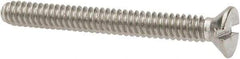 Value Collection - #6-32 UNC, 1-1/4" OAL Slotted Drive Machine Screw - Flat Head, Grade 316 Stainless Steel, Uncoated, Without Washer - Americas Industrial Supply