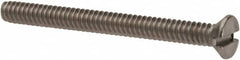 Value Collection - #6-32 UNC, 1-1/2" OAL Slotted Drive Machine Screw - Flat Head, Grade 316 Stainless Steel, Uncoated, Without Washer - Americas Industrial Supply