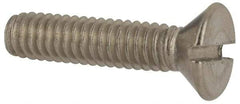 Value Collection - #8-32 UNC, 3/4" OAL Slotted Drive Machine Screw - Flat Head, Grade 316 Stainless Steel, Uncoated, Without Washer - Americas Industrial Supply