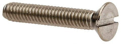 Value Collection - #8-32 UNC, 1" OAL Slotted Drive Machine Screw - Flat Head, Grade 316 Stainless Steel, Uncoated, Without Washer - Americas Industrial Supply