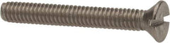 Value Collection - #8-32 UNC, 1-1/4" OAL Slotted Drive Machine Screw - Flat Head, Grade 316 Stainless Steel, Uncoated, Without Washer - Americas Industrial Supply
