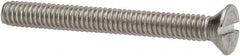 Value Collection - #8-32 UNC, 1-1/2" OAL Slotted Drive Machine Screw - Flat Head, Grade 316 Stainless Steel, Uncoated, Without Washer - Americas Industrial Supply