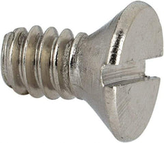 Value Collection - #10-24 UNC, 3/8" OAL Slotted Drive Machine Screw - Flat Head, Grade 316 Stainless Steel, Uncoated, Without Washer - Americas Industrial Supply