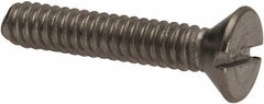 Value Collection - #10-24 UNC, 1" OAL Slotted Drive Machine Screw - Flat Head, Grade 316 Stainless Steel, Uncoated, Without Washer - Americas Industrial Supply