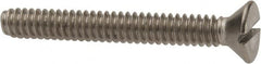 Value Collection - #10-24 UNC, 1-1/2" OAL Slotted Drive Machine Screw - Flat Head, Grade 316 Stainless Steel, Uncoated, Without Washer - Americas Industrial Supply