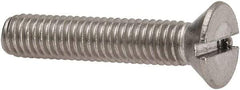 Value Collection - #10-32 UNF, 1" OAL Slotted Drive Machine Screw - Flat Head, Grade 316 Stainless Steel, Uncoated, Without Washer - Americas Industrial Supply