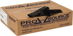 PRO-SOURCE - 0.6 mil Thick, Household/Office Trash Bags - 24" Wide x 31" High, Black - Americas Industrial Supply