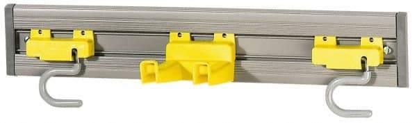 Rubbermaid - 4-1/4" Projection, Plastic Wall Strip Organizer - 18" OAL - Americas Industrial Supply