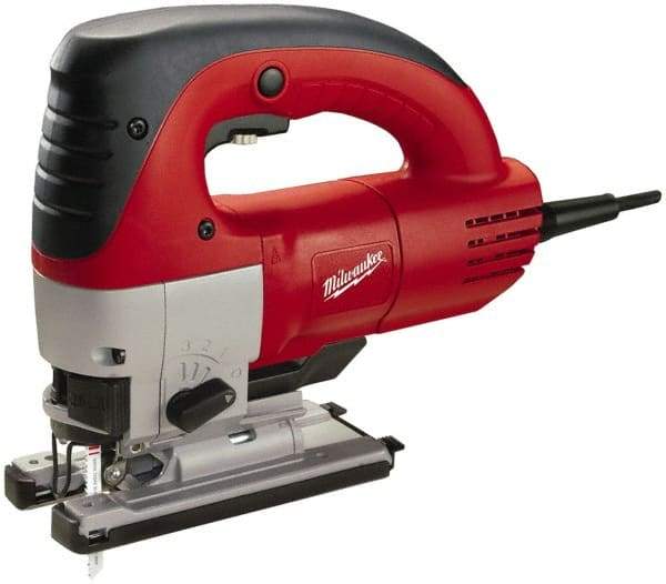 Milwaukee Tool - 6.5 Amp, 3,000 SPM, 1 Inch Stroke Length, Electric Jigsaw - 120V, 12.67 Ft. Cord Length, 45° Cutting Angle - Americas Industrial Supply