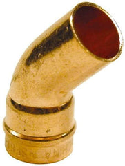 B&K Mueller - 1/2" Copper Pipe 45° Elbow - C x Ftg, Presoldered - Americas Industrial Supply