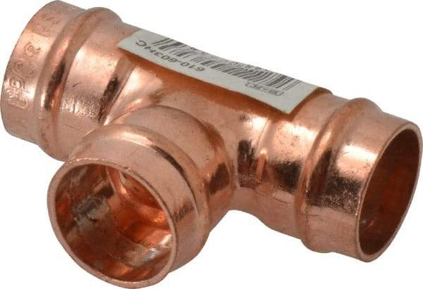 B&K Mueller - 1/2" Copper Pipe Tee - C x C x C, Presoldered - Americas Industrial Supply