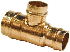 B&K Mueller - 3/4 x 1/2 x 3/4" Copper Pipe Tee - C x C x C, Presoldered - Americas Industrial Supply
