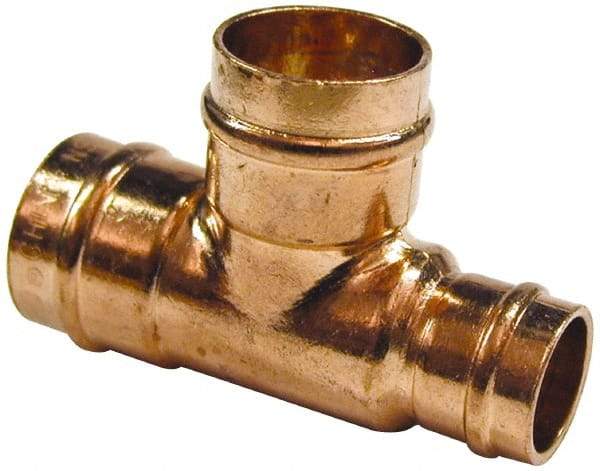 B&K Mueller - 3/4 x 3/4 x 1/2" Copper Pipe Tee - C x C x C, Presoldered - Americas Industrial Supply