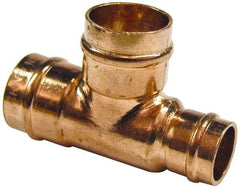 B&K Mueller - 3/4 x 3/4 x 1/2" Copper Pipe Tee - C x C x C, Presoldered - Americas Industrial Supply
