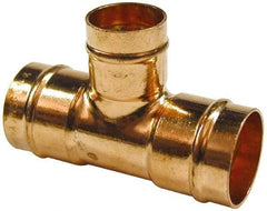 B&K Mueller - 1 x 1 x 3/4" Copper Pipe Tee - C x C x C, Presoldered - Americas Industrial Supply
