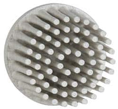 3M - 1" 120 Grit Ceramic Straight Disc Brush - Fine Grade, Type R Quick Change Connector, 5/8" Trim Length - Americas Industrial Supply