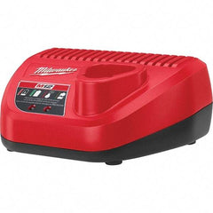 Milwaukee Tool - 12 Volt, 1 Battery Lithium-Ion Power Tool Charger - 1 hr (Lithium-Ion) & 30 min (Red Lithium) to Charge, AC Wall Outlet Power Source - Americas Industrial Supply